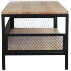 MILIBOO Table Basse Industrielle Manguier Massif Et Métal RACK - Naturel -France MILIBOO Soldes 2022 17943805 3