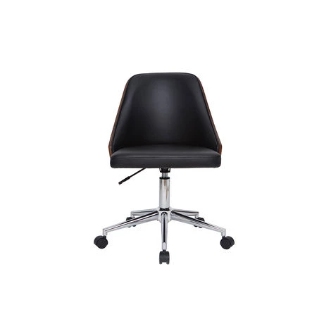 MILIBOO Fauteuil De Bureau Design Noir QUINO - Noyer / Noir 3 MILIBOO Fauteuil De Bureau Design Noir QUINO - Noyer / Noir