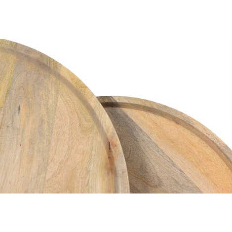 MILIBOO Tables Basses Gigognes Manguier Massif Et Métal LEDGE - Bois Clair / Noir 5 MILIBOO Tables Basses Gigognes Manguier Massif Et Métal LEDGE - Bois Clair / Noir – Image 3