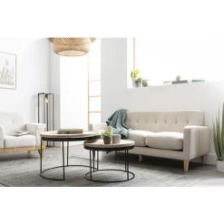 MILIBOO Tables Basses Gigognes Manguier Massif Et Métal LEDGE - Bois Clair / Noir 10 MILIBOO Tables Basses Gigognes Manguier Massif Et Métal LEDGE - Bois Clair / Noir -France MILIBOO Soldes 2022 18215421 4