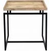MILIBOO Table Basse Carrée En Manguier Massif Et Métal Noir L55 Cm FRAME - Bois Clair / Noir -France MILIBOO Soldes 2022 18215430 1