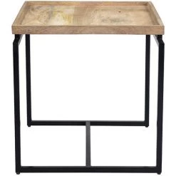 MILIBOO Table Basse Carrée En Manguier Massif Et Métal Noir L55 Cm FRAME - Bois Clair / Noir 8 MILIBOO Table Basse Carrée En Manguier Massif Et Métal Noir L55 Cm FRAME - Bois Clair / Noir -France MILIBOO Soldes 2022 18215430 3