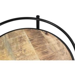 MILIBOO Support De Plantes Modulable En Métal Et Manguier Massif THREE - Bois Clair / Noir -France MILIBOO Soldes 2022 18215437 4