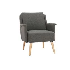 MILIBOO Fauteuil Scandinave Gris Foncé Et Bois AEOLA - Gris Anthracite -France MILIBOO Soldes 2022 18253940 2