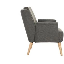 MILIBOO Fauteuil Scandinave Gris Foncé Et Bois AEOLA - Gris Anthracite -France MILIBOO Soldes 2022 18253940 3