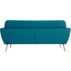 MILIBOO Canapé Scandinave 3 Places Tissu Bleu Canard KYNO - Bleu Canard -France MILIBOO Soldes 2022 18253947 4
