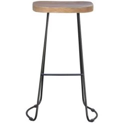MILIBOO Tabourets De Bar Manguier Massif Et Métal 75 Cm (lot De 2) RUNKO - Bois Clair / Noir -France MILIBOO Soldes 2022 18262954 2