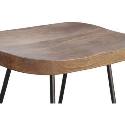 MILIBOO Tabourets De Bar Manguier Massif Et Métal 65 Cm (lot De 2) RUNKO - Bois Clair / Noir -France MILIBOO Soldes 2022 18262962 4