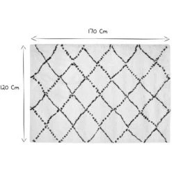 MILIBOO Tapis Polypropylène Naturel Et Bleu 120 X 170 Cm BERBERE - Bleu Foncé -France MILIBOO Soldes 2022 18273216 4