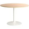 MILIBOO Table à Manger Ronde Bois Clair Et Métal Blanc D110 Cm KALI - Bois Clair / Blanc -France MILIBOO Soldes 2022 18512606 1