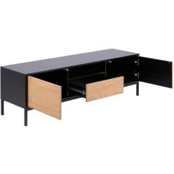 MILIBOO Meuble TV Industriel Bois Et Métal L140 Cm TRESCA - Bois Clair / Noir 8 MILIBOO Meuble TV Industriel Bois Et Métal L140 Cm TRESCA - Bois Clair / Noir -France MILIBOO Soldes 2022 18512620 3
