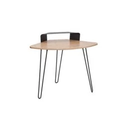 MILIBOO Bureau D'angle Design Métal Et Frêne QUARTER - Bois Clair / Noir