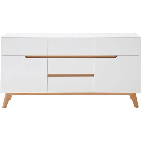 MILIBOO Buffet Scandinave Blanc Mat Et Chêne SKIVE - Blanc Mat 3 MILIBOO Buffet Scandinave Blanc Mat Et Chêne SKIVE - Blanc Mat