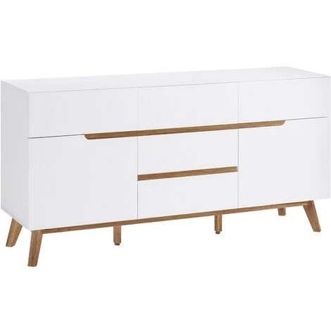 MILIBOO Buffet Scandinave Blanc Mat Et Chêne SKIVE - Blanc Mat 4 MILIBOO Buffet Scandinave Blanc Mat Et Chêne SKIVE - Blanc Mat – Image 2
