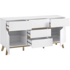 MILIBOO Buffet Scandinave Blanc Mat Et Chêne SKIVE - Blanc Mat 9 MILIBOO Buffet Scandinave Blanc Mat Et Chêne SKIVE - Blanc Mat -France MILIBOO Soldes 2022 19773179 3