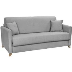 MILIBOO Canapé Convertible 3 Places Scandinave Gris Perle Avec Matelas 12 Cm SKANDY - Gris Perle Mat -France MILIBOO Soldes 2022 19952634 2