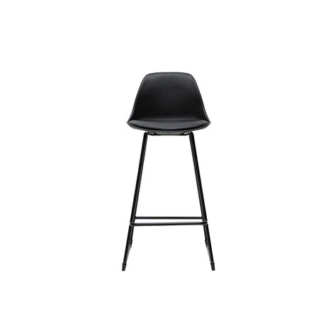 MILIBOO Tabourets De Bar Design Pieds Métal 65 Cm (lot De 2) FRANZ - Noir - Noir 4 MILIBOO Tabourets De Bar Design Pieds Métal 65 Cm (lot De 2) FRANZ - Noir - Noir – Image 2