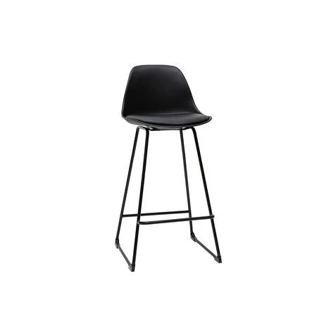 MILIBOO Tabourets De Bar Design Pieds Métal 65 Cm (lot De 2) FRANZ - Noir - Noir 5 MILIBOO Tabourets De Bar Design Pieds Métal 65 Cm (lot De 2) FRANZ - Noir - Noir – Image 3