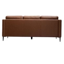 MILIBOO Canapé Cuir Design 3 Places Marron OXMO - Cuir De Buffle - Marron Clair -France MILIBOO Soldes 2022 21042681 4