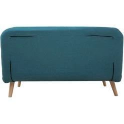 MILIBOO Banquette Convertible 2 Places En Tissu Bleu Canard AMIKO - Bleu Canard -France MILIBOO Soldes 2022 21266128 4