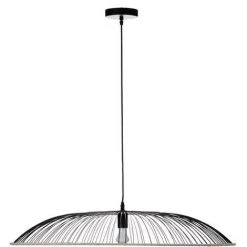 MILIBOO Suspension Métal Et Rotin D60 Cm ARIA - Noir Carbone