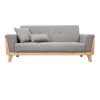 MILIBOO Canapé Scandinave 3 Places Gris Clair Et Bois FJORD - Gris Clair -France MILIBOO Soldes 2022 22794796 1