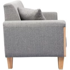 MILIBOO Canapé Scandinave 3 Places Gris Clair Et Bois FJORD - Gris Clair -France MILIBOO Soldes 2022 22794796 4