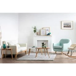 MILIBOO Canapé Scandinave 3 Places Gris Clair Et Bois FJORD - Gris Clair -France MILIBOO Soldes 2022 22794796 5