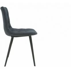 MILIBOO Chaises Design Tissu Effet Velours Gris Foncé (lot De 2) PARKER - Gris Foncé Velours -France MILIBOO Soldes 2022 23211384 4