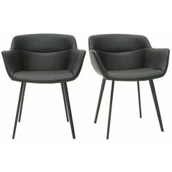 MILIBOO Chaises Design Noires (lot De 2) NERO - Noir
