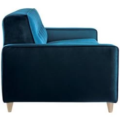 MILIBOO Canapé Convertible 3 Places En Velours Bleu Paon CIGALE - Bleu Canard Velours -France MILIBOO Soldes 2022 23211447 4