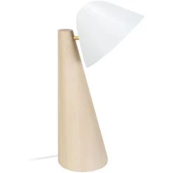 MILIBOO Lampe à Poser Scandinave Bois Clair Et Blanc FARO - Naturel