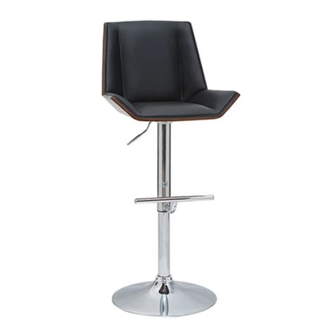 MILIBOO Tabouret De Bar Design Noir Et Bois Foncé MELKIOR - Noyer / Noir 4 MILIBOO Tabouret De Bar Design Noir Et Bois Foncé MELKIOR - Noyer / Noir – Image 2