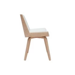 MILIBOO Chaise Design Blanc Et Bois Clair MELKIOR - Bois Clair / Blanc -France MILIBOO Soldes 2022 23297825 3