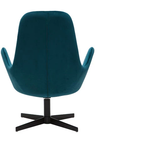 MILIBOO Fauteuil Design Pivotant Velours Bleu Pétrole ANDY - Bleu Canard Velours 6 MILIBOO Fauteuil Design Pivotant Velours Bleu Pétrole ANDY - Bleu Canard Velours – Image 4