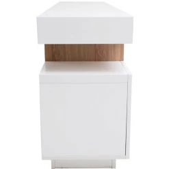 MILIBOO Buffet Design Blanc Mat Et Niche En Bois 4 Portes LIVO - Blanc Mat -France MILIBOO Soldes 2022 24168002 4