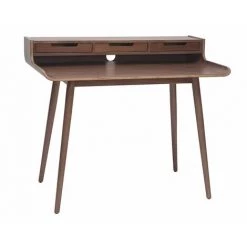 MILIBOO Bureau Vintage Noyer 3 Tiroirs L110 Cm OPUS - Noyer -France MILIBOO Soldes 2022 24168005 2