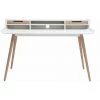 MILIBOO Bureau Scandinave Bois Et Blanc 2 Tiroirs L140 Cm OPUS - Bois Clair / Blanc -France MILIBOO Soldes 2022 24168006 1