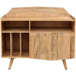 MILIBOO Buffet Meuble De Rangement Vinyles En Manguier Massif MATAHARI - Naturel
