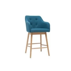 MILIBOO Tabourets De Bar Scandinaves Bleu Canard Et Bois H65 Cm (lot De 2) BALTIK - Bleu Canard -France MILIBOO Soldes 2022 24676762 3