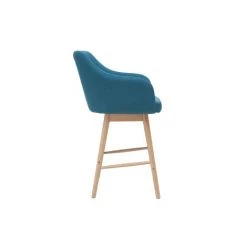 MILIBOO Tabourets De Bar Scandinaves Bleu Canard Et Bois H65 Cm (lot De 2) BALTIK - Bleu Canard -France MILIBOO Soldes 2022 24676762 4