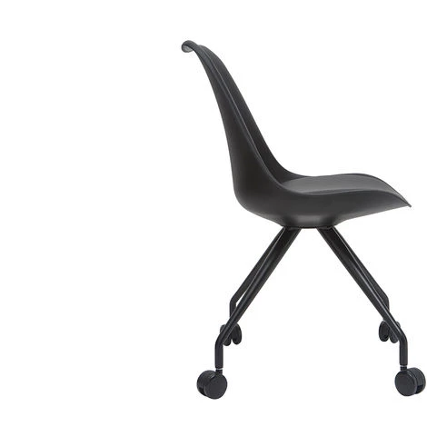 MILIBOO Fauteuil De Bureau Design Noir PAULINE - Noir 5 MILIBOO Fauteuil De Bureau Design Noir PAULINE - Noir – Image 3