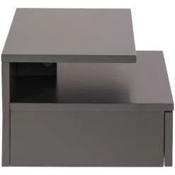 MILIBOO Table De Chevet Murale Laquée Mate Grise MITSY - Gris Foncé Laqué -France MILIBOO Soldes 2022 24787739 4