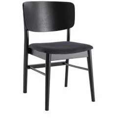 MILIBOO Chaises En Bois Noir Et Tissu Gris Foncé (lot De 2) SHELDON - Noir -France MILIBOO Soldes 2022 25259087 3