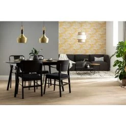 MILIBOO Chaises En Bois Noir Et Tissu Gris Foncé (lot De 2) SHELDON - Noir -France MILIBOO Soldes 2022 25259087 5