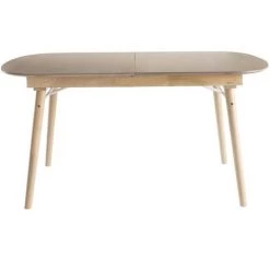MILIBOO Table à Manger Extensible En Bois Clair L150-180 Cm SHELDON - Naturel