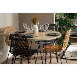 MILIBOO Table à Manger Ronde En Manguier Massif D116 Cm VIBES - Naturel -France MILIBOO Soldes 2022 25572793 5