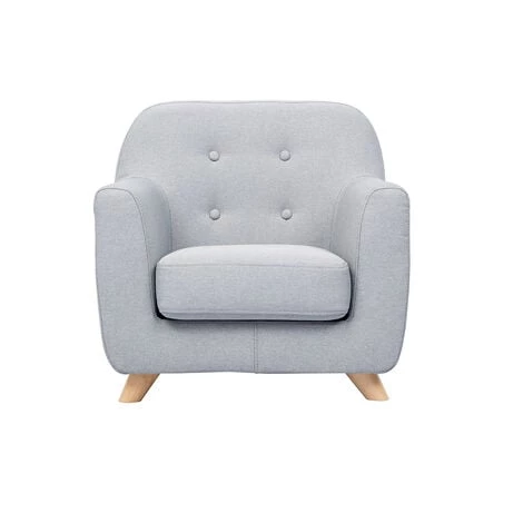 MILIBOO Fauteuil Enfant Scandinave En Tissu Gris Clair NORKID - Gris Clair 3 MILIBOO Fauteuil Enfant Scandinave En Tissu Gris Clair NORKID - Gris Clair