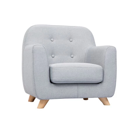 MILIBOO Fauteuil Enfant Scandinave En Tissu Gris Clair NORKID - Gris Clair 4 MILIBOO Fauteuil Enfant Scandinave En Tissu Gris Clair NORKID - Gris Clair – Image 2