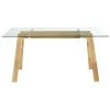 MILIBOO Table à Manger Design En Verre Transparent Et Bois L160 Cm BACCO - Transparent -France MILIBOO Soldes 2022 25712345 1